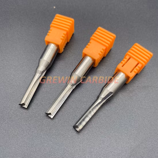 Grewin-Two Flutes Straight End Mill for Wood Engraving Bit CNC Cutting Tools Tungsten Carbide End Mills